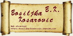 Bosiljka Košarović vizit kartica